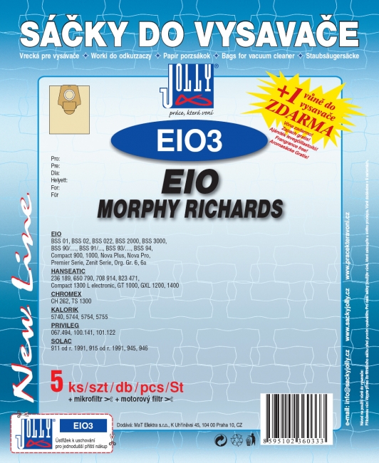 EIO3 - sáček do vysavače EIO, MORPHY RICHARDS