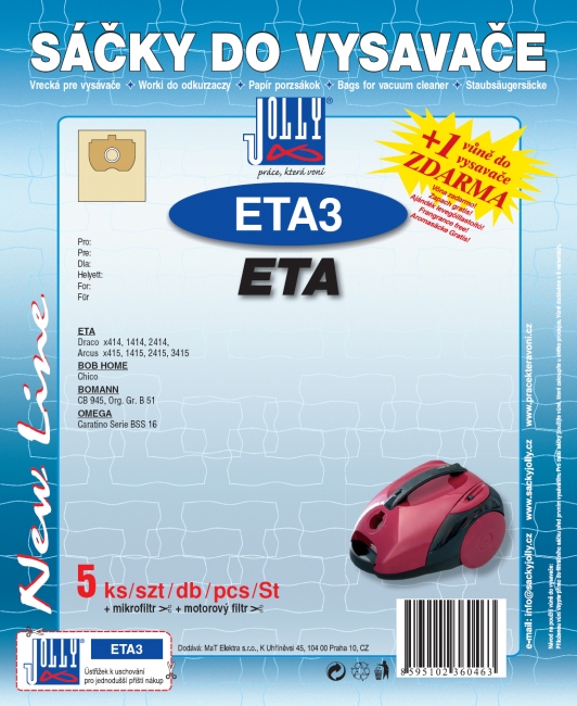ETA3 - sáček do vysavače OMEGA