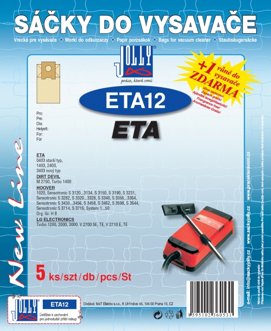 ETA12 - sáček do vysavače ETA