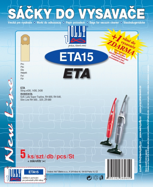 ETA15 - sáček do vysavače ETA