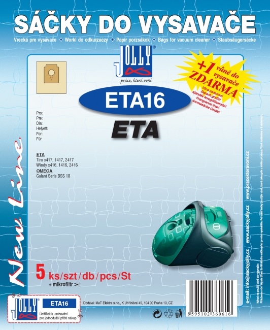 ETA16 - sáček do vysavače ETA
