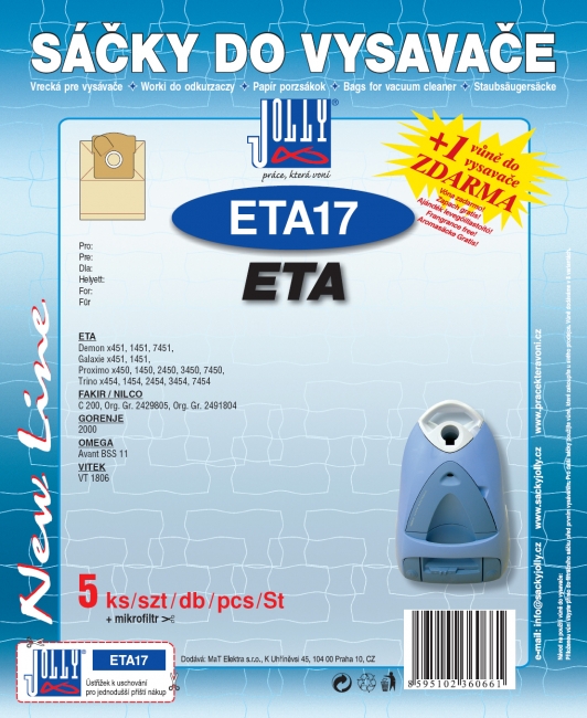 ETA17 - sáček do vysavače ETA