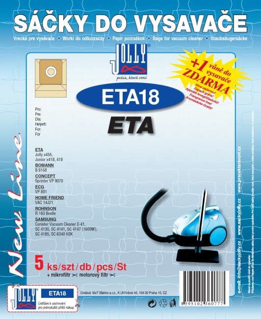 ETA18 - sáček do vysavače ECG
