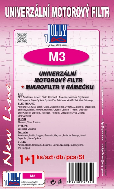 M3 - Univerzální motorový filtr + mikrofiltr v rámečku