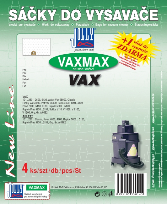 VAX MAX - sáček do vysavače VAX