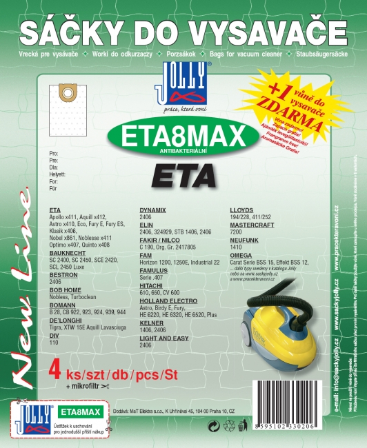 ETA8 MAX - sáček do vysavače LIGHT AND EASY