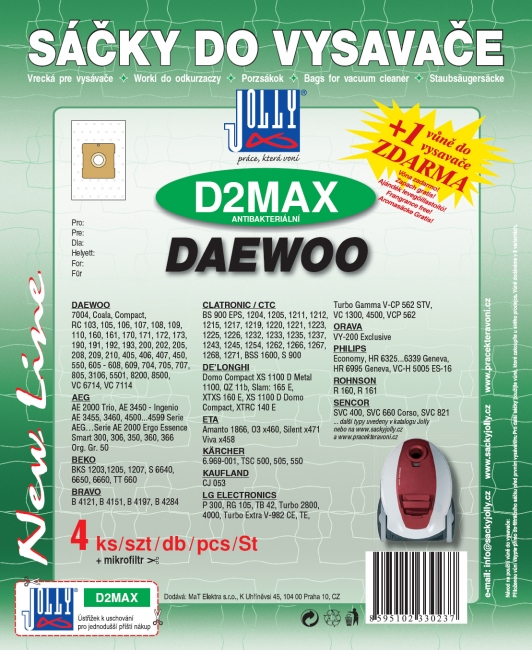 D2 MAX - sáček do vysavače ELECTROLUX