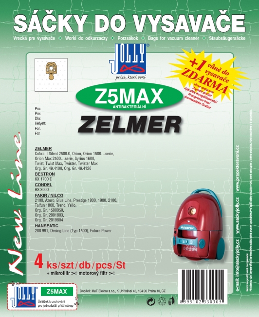 Z5 MAX - sáček do vysavače ZELMER