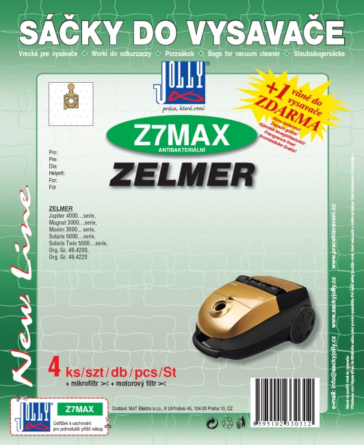 Z7 MAX - sáček do vysavače ZELMER
