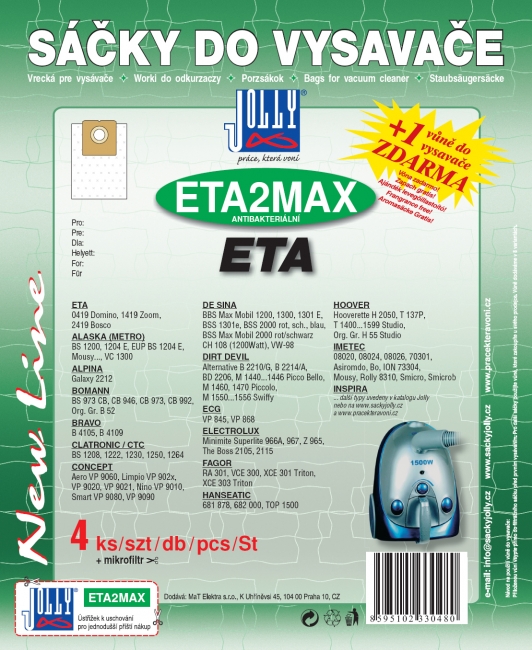 ETA2 MAX - sáček do vysavače HOMETECH